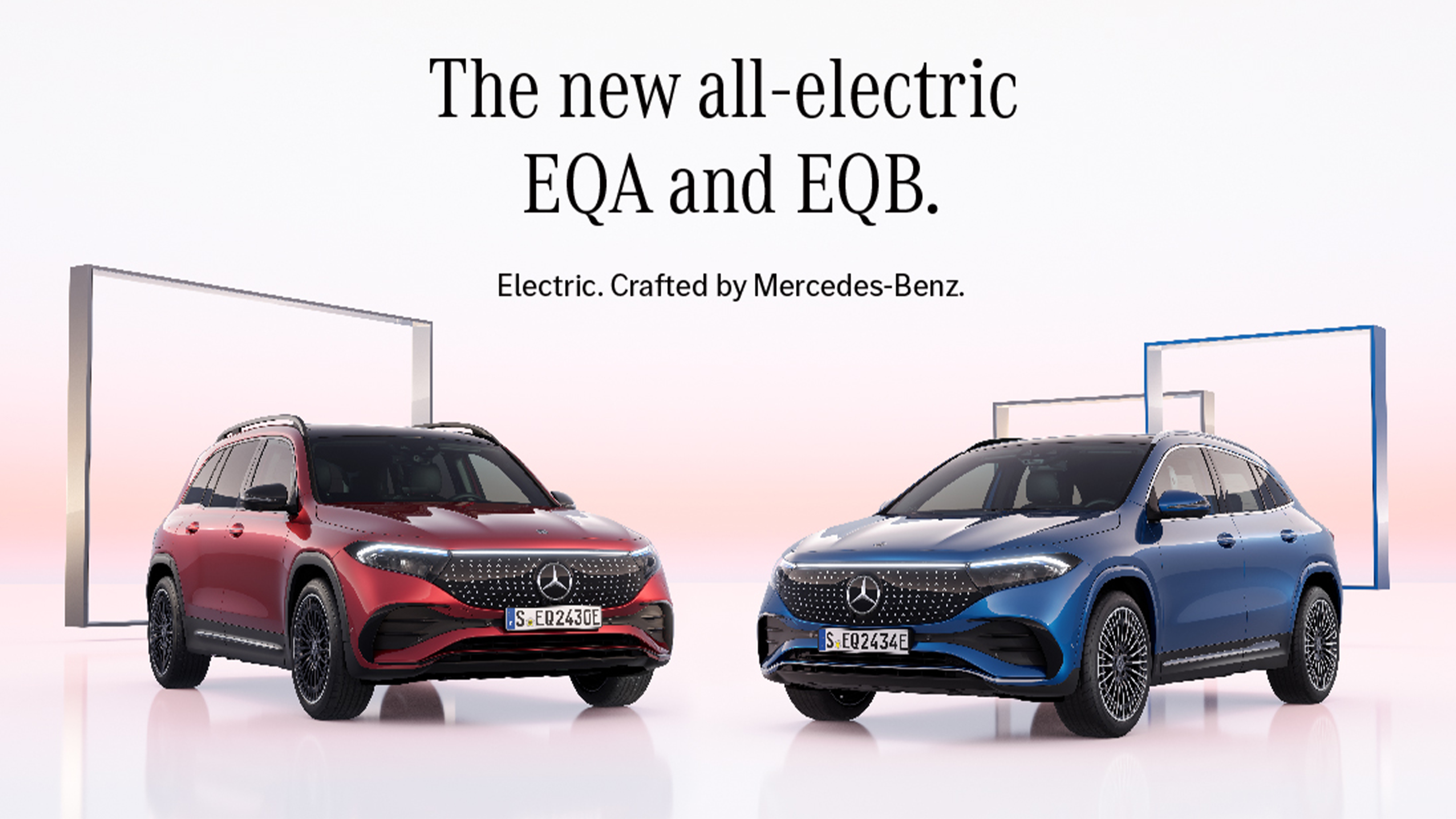 The new all-electric  EQA and EQB.